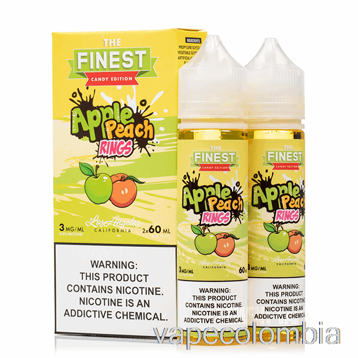 Vape Kit Completo Anillos Agrios De Melocotón Y Manzana - La Mejor Edición De Caramelos - 120ml 3mg